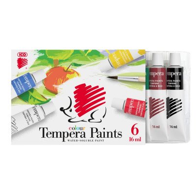 Tempera tégelyes 6x16ml, Süni Ico 6 klf. szín