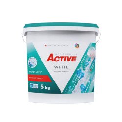 Mosópor 5 kg (65 mosás) vödrös fehér ruhákhoz Active Mosóporok Egyéb