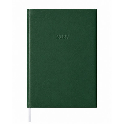 Határidőnapló agenda Standard B/5, napi fehér lapokkal zöld Bluering® 2027.