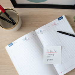 Határidőnapló agenda Standard B/5, napi fehér lapokkal drapp Bluering® 2027.