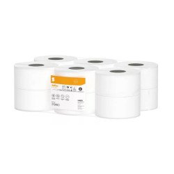 Toalettpapír 3 rétegű közületi átmérő: 19 cm 480 lap/tekercs 12 tekercs/karton Satino Wepa Comfort fehérített Toalettpapírok Wepa