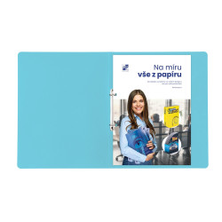 Gyűrűskönyv A4, 2 gyűrűs 2cm gerinc PP, Karton P+P pasztell kék Gyűrűskönyv Karton