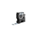 Feliratozógép szalag Dymo D1 S0720820/45800 19mmx7m, ORIGINAL, fekete/víztiszta