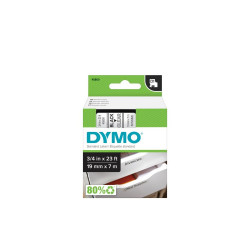 Feliratozógép szalag Dymo D1 S0720820/45800 19mmx7m, ORIGINAL, fekete/víztiszta Nyomtató és feliratozó gép, kellékek Dymo