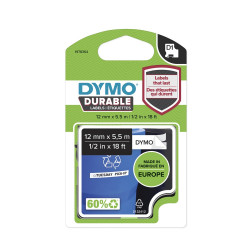 Feliratozógép szalag tartós Dymo D1 1978364 12mmx5,5m ORIGINAL fekete/fehér Nyomtató és feliratozó gép, kellékek Dymo