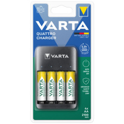 Elemtöltő akku Quatro USB 4 csatornás Ni-Mh AA és AAA-hoz +4DB 2100 mAh Varta Elem, akkumulátor, töltő Varta