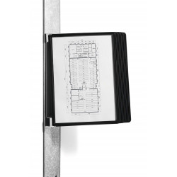 Bemutatótábla tartó, Durable Vario® Magnet Wall 10, fekete Bemutatótábla, mágneses info keret Durable