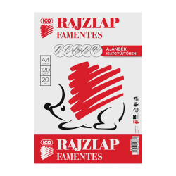 Rajzlap famentes A4, 20 ív/csomag, Süni Írólap, rajzlap Ico