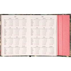 Határidőnapló mágnessel záródó, heti, fehér lapokkal Flamingo 110x160mm, Presco