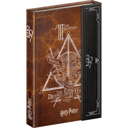 Határidőnapló mágnessel záródó, heti, fehér lapokkal Harry Potter 110x160mm, Presco Napló Presco