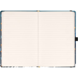 Keménytáblás notesz krémszínű lapokkal, vonalas, leszorító gumiszalaggal Animalium – Lucie Jenčíková 130x210mm, Presco
