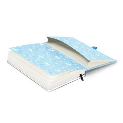 Keménytáblás notesz krémszínű lapokkal, vonalas, leszorító gumiszalaggal Animalium – Birds 130x210mm, Presco
