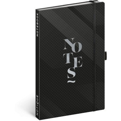 Keménytáblás notesz krémszínű lapokkal, vonalas, leszorító gumiszalaggal Elegant 130x210mm, Presco