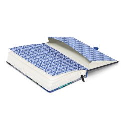 Keménytáblás notesz krémszínű lapokkal, vonalas, leszorító gumiszalaggal Fortnite – Llama 130x210mm, Presco Napló Presco