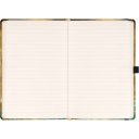 Keménytáblás notesz krémszínű lapokkal, vonalas, leszorító gumiszalaggal Gustav Klimt 130x210mm, Presco