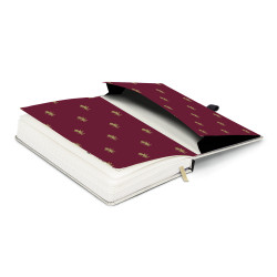 Keménytáblás notesz krémszínű lapokkal, vonalas, leszorító gumiszalaggal Harry Potter 130x210mm, Presco