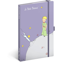 Keménytáblás notesz krémszínű lapokkal, vonalas, leszorító gumiszalaggal Le Petite Prince 130x210mm, Presco Napló Presco