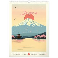 Falinaptár képes  330x460mm Vintage Posters – Distant Travels Realsystem 2027. Napló Realsystem