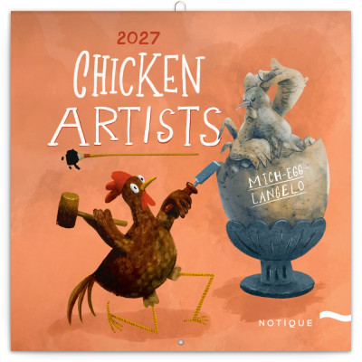 Falinaptár képes lemeznaptár 300x300mm, Chicken Artists Realsystem 2027.
