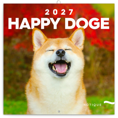 Falinaptár képes lemeznaptár 300x300mm, Happy Doge Realsystem 2027.