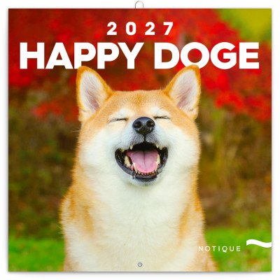 Falinaptár képes lemeznaptár 300x300mm, Happy Doge Realsystem 2027.