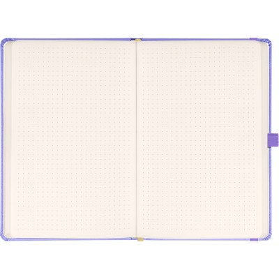 Klasszikus notesz Vivella borítással Lila, pontozott, 13x21cm, Presco