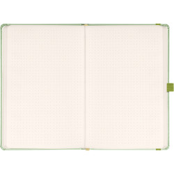 Klasszikus notesz Vivella borítással Green, pontozott, 13x21cm, Presco Napló Presco