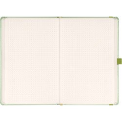 Klasszikus notesz Vivella borítással Green, pontozott, 13x21cm, Presco Napló Presco