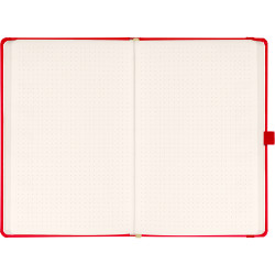 Klasszikus notesz Taggia borítással Red, pontozott, 13x21cm, Presco Napló Presco