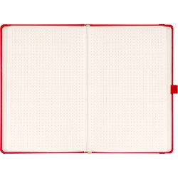 Klasszikus notesz Taggia borítással Red, pontozott, 13x21cm, Presco Napló Presco