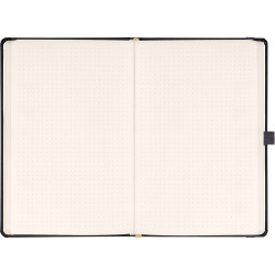 Klasszikus notesz Taggia borítással Gray, pontozott, 13x21cm, Presco Napló Presco