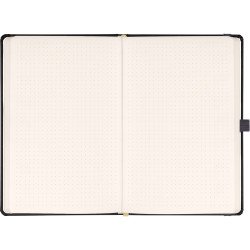 Klasszikus notesz Taggia borítással Gray, pontozott, 13x21cm, Presco Napló Presco