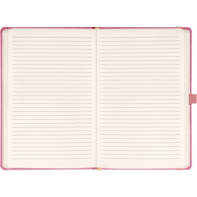 Klasszikus notesz Vivella borítással Pink, vonalas, 13x21cm, Presco