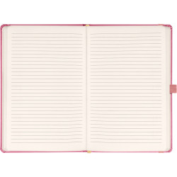 Klasszikus notesz Vivella borítással Pink, vonalas, 13x21cm, Presco Napló Presco