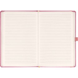 Klasszikus notesz Vivella borítással Pink, vonalas, 13x21cm, Presco Napló Presco