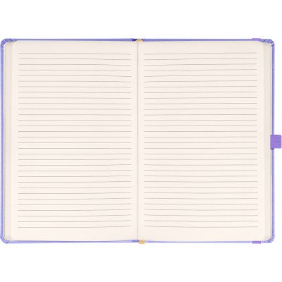 Klasszikus notesz Vivella borítással Lila, vonalas, 13x21cm, Presco