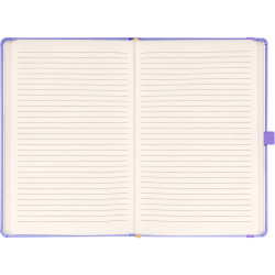Klasszikus notesz Vivella borítással Lila, vonalas, 13x21cm, Presco Napló Presco