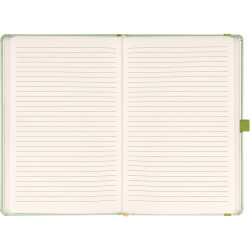 Klasszikus notesz Vivella borítással Green, vonalas, 13x21cm, Presco Napló Presco