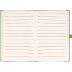 Klasszikus notesz Vivella borítással Green, vonalas, 13x21cm, Presco Napló Presco