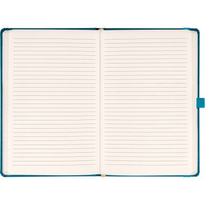 Klasszikus notesz Vivella borítással Teal, vonalas, 13x21cm, Presco