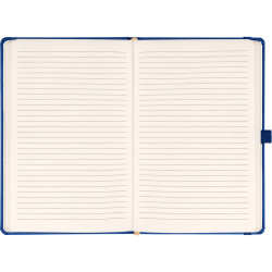 Klasszikus notesz Taggia borítással Dark blue, vonalas, 13x21cm, Presco Napló Presco