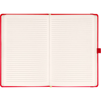 Klasszikus notesz Taggia borítással Red, vonalas, 13x21cm, Presco