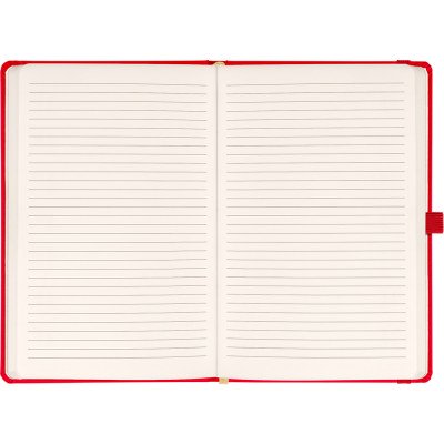 Klasszikus notesz Taggia borítással Red, vonalas, 13x21cm, Presco