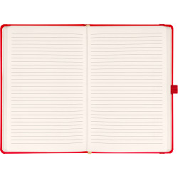 Klasszikus notesz Taggia borítással Red, vonalas, 13x21cm, Presco Napló Presco