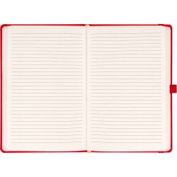 Klasszikus notesz Taggia borítással Red, vonalas, 13x21cm, Presco Napló Presco