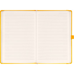 Klasszikus notesz Vivella borítással Yellow, vonalas, 13x21cm, Presco Napló Presco