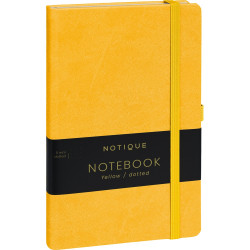 Klasszikus notesz Vivella borítással Yellow, pontozott, 13x21cm, Presco Napló Presco