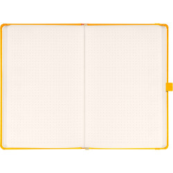 Klasszikus notesz Vivella borítással Yellow, pontozott, 13x21cm, Presco Napló Presco