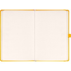 Klasszikus notesz Vivella borítással Yellow, pontozott, 13x21cm, Presco Napló Presco
