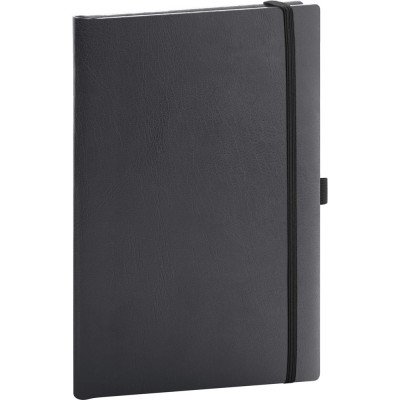Klasszikus notesz Balacron borítással black, vonalas, 15x21cm, Presco